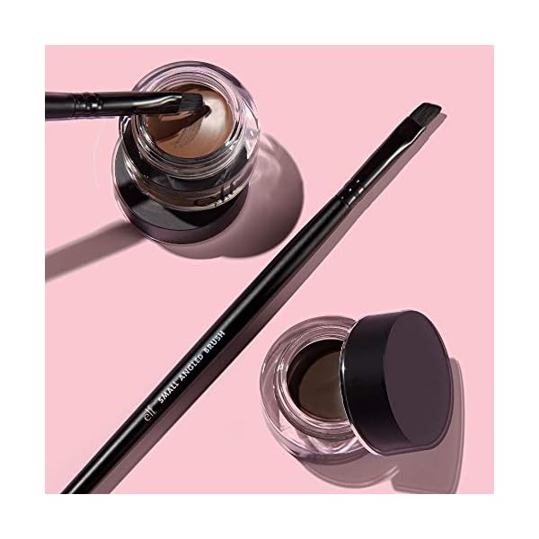 e.l.f. Lock On Liner And Brow Cream Sculpts and Defines Eyebrows Medium Brown 0.19 Oz (5.5g)