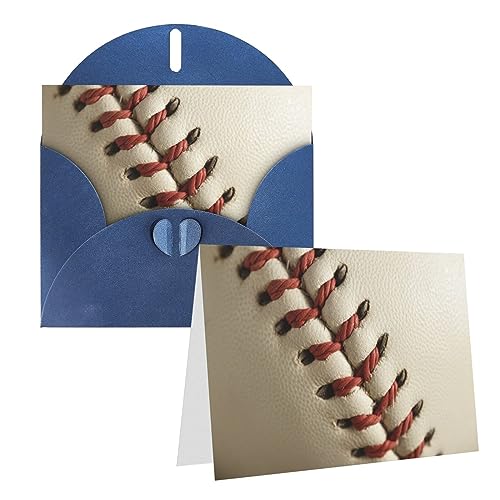 LDTVSFZQ 4インチ x 6インチ 空白のグリーティングカード 封筒付き あらゆる機会 ノートカード 野球 レース クローズアップ サンキューカード クリスマス ホリデー 誕生日 卒業 記念日