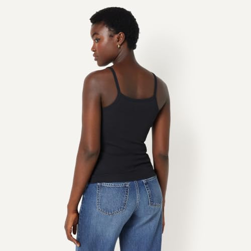 Amazon Essentials Women's Slim-Fit Ribbed Tank Top, Black, Small - image 2