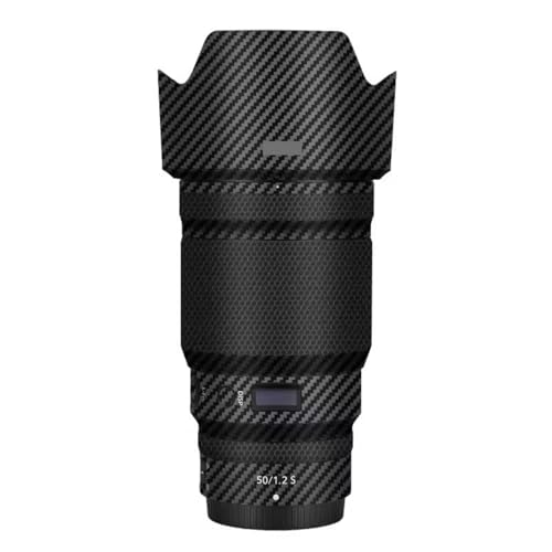 �ɓK������ Nikon Z 50mm F1.2S�p�J���������Y�X�e�b�J�[ �R�[�g���b�v �t�B�����v���e�N�^�[ �r�j�[���f�J�[���X�L�� 50 1.2�p (�J�[�{���t�@�C�o�[�u���b�N)