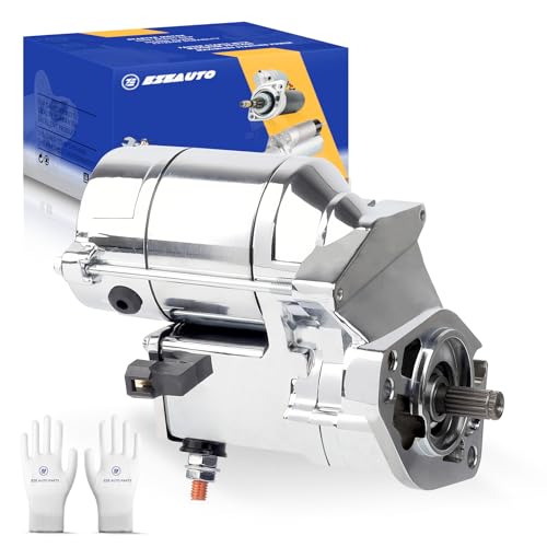 Image of Ezexpreze Harley-Davidson Chrome Starter Replacement New for 1993-2006 Road King Heritage Softail Dyna Super Wide Glide Ultra Night Train, 3155394A 2280002550 18199N SHD0006C 41052276