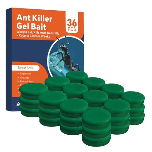 36 PCS Ant Killer Gel Bait Stations, Extra Strengthen Ant Bait Traps, Long-Lasting Effective Pest Gel for Carpenter Ants and Other Common Household Ants, No Mess Easy Use, Safe for Pets and Kids
