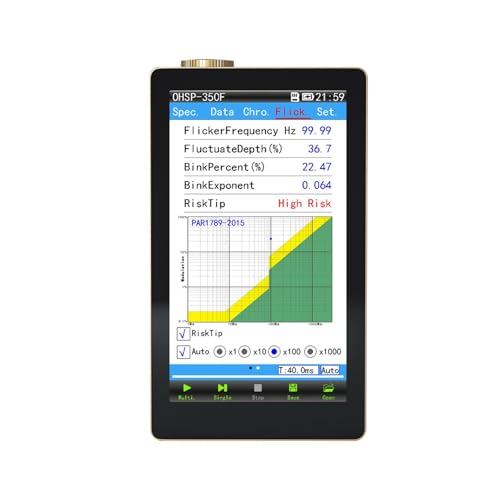 Medidor de luz Digital, Espectrómetro 350F Medidor De Centelleo Espectroscópico Portátil Probador Luz Prueba Lux,fácil de Llevar