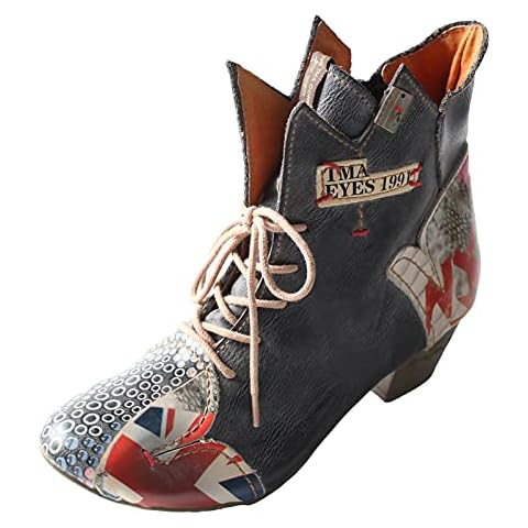 TMA EYES Retro Women's Ankle Boots Cover