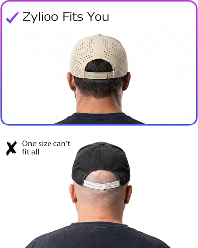 Image of Zylioo XXL Laser Vented Trucker Hat for Big Heads, Flat Bill Cap | Generous 2XL Fit-Airy cutout panels and a straight visor give larger head shapes cooler comfort for sunny rounds.