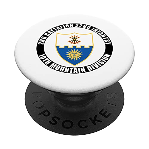 2nd Battalion 22nd Infantry 10th Mountain Division Vet Cadeau PopSockets PopGrip Interchangeable