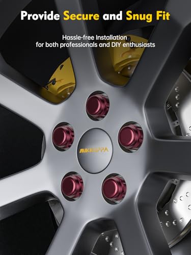 Image of MIKKUPPA M12x1.5 Lug Nuts, Rose Pink 20PCS Closed End Spline Lug Nuts | Replacement for 1994-2013 Impala, 1998-2022 Accord /CRV /Civic, 2003-2008 Pilot Aftermarket Wheel