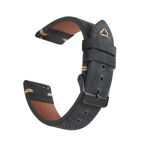 WOUKUP Quick Release Suede Leather Watch Bands Vintage Watchband for Men Watch Strap 18mm 19mm 20mm 22mm
