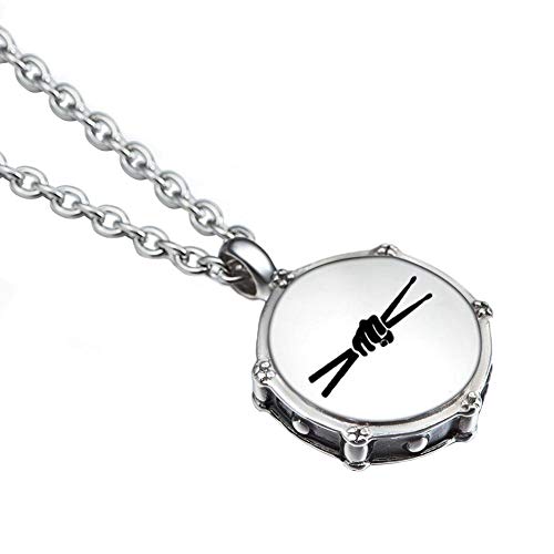 Men's Fashion Drum Necklace Drummer Gifts Women Stainless steel Music Drum Stick Pendant