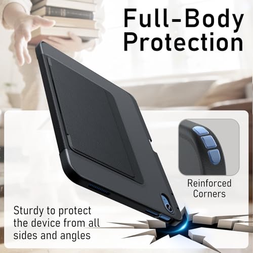 Image of JETech Multi-Angle Stand Case for iPad (A16) 11th /10th Gen, Black