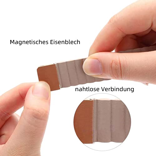 Leather Strap Compatible with Huawei Watch Fit 2 Wristband Replacement Magnetic for Men Women Classic Active Watch Strap for Huawei Watch Fit 2 (Black) - Image 3