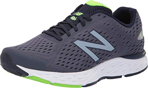 New Balance Men's 680 V6 Running Shoe, Pigment/Green, 7
