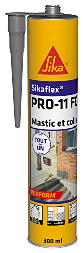 Sikaflex PRO 11 FC Purform Gris béton, Mastic polyuréthane PU tout en 1, mastic multi-matériaux, mastic étanche intérieur et extérieur, 300ml