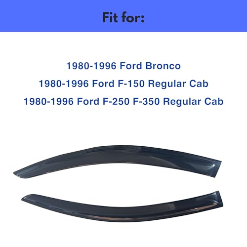 Image of IG Window Visors Fit for 1980-1996 Ford Bronco, Out-Channel Rain Guards Vent Wind Deflectors 2PC, Truck Accessories for 1980-1996 Ford F150 F250 F350, 1997 Ford F250 HD