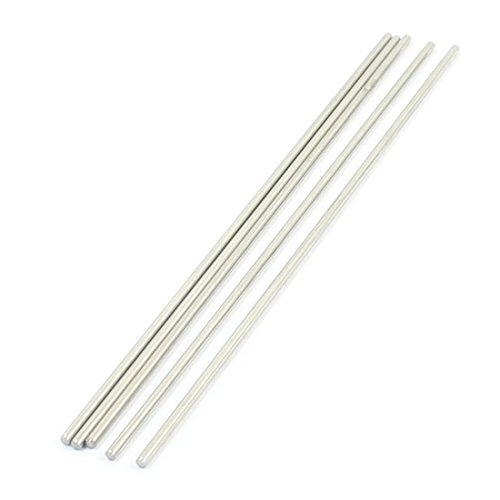 Aexit 5pcs Stainless Electrical equipment Steel Machinery Parts Model Component Round Bar 130x2mm