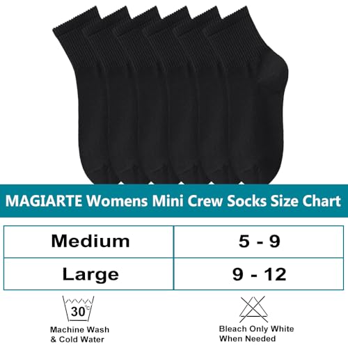 Image of MAGIARTE Womens Mini Crew Ankle Socks Athletic Casual Cotton Socks for Women