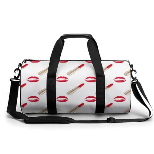Sac de voyage weekend maquillage au rouge à lèvres idéal pour le camping et les randonnées
