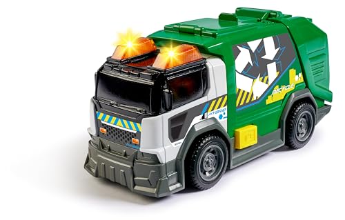 Dickie - City Cleaner 15cm - Camion Poubelles - Jouet pour Enfant - Son et Lumière - 203302029