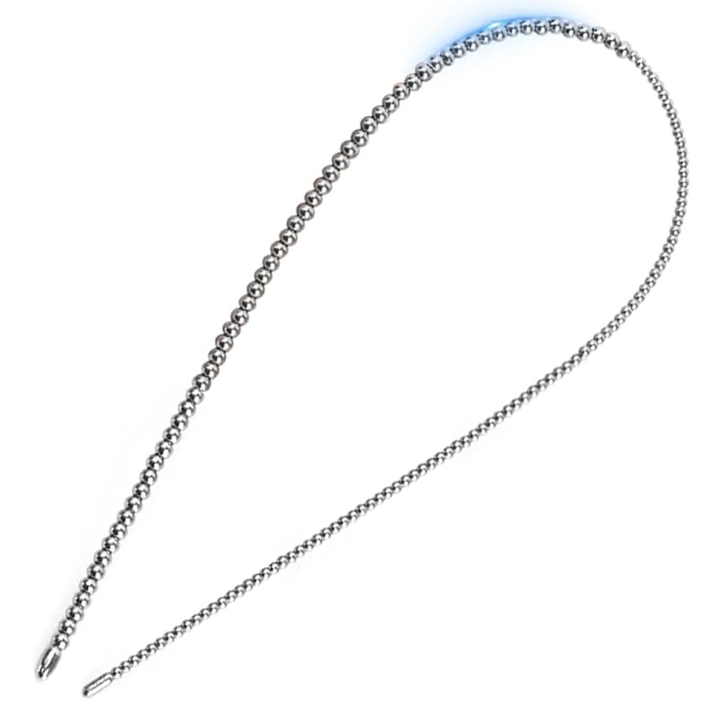 BDSMLOVE Dilatatore Uretra in Acciaio Inox, 600 MM Doppia Testa Dilatatori Uretrali Plugs Giocattoli Sessuali, Plug Pene Stimolazione Prostatica Giocattoli Sessuali Erotici per Uomini Gay (Φ 4~6 MM)