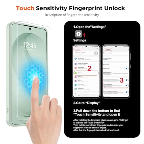 Image of SUPFINE Magnetic for Samsung Galaxy S26 Case with Screen Protector, (Built-in Magnets) (Military Grade Drop Protection) Slim Translucent Shockproof Phone Case,Light Green