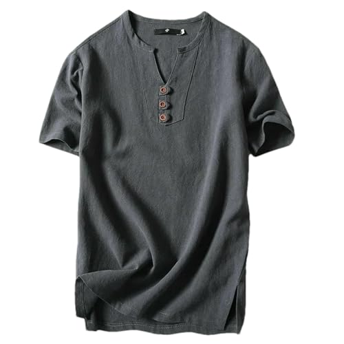 T-shirt en coton et lin homme idéal pour vos sorties décontractées d'été