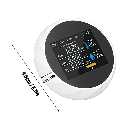 Luchtkwaliteitsmonitor, Luchtkwaliteitsdetector Multifunctioneel USB-opladen voor Luchtkwaliteit voor Temperatuur voor… - Afbeelding 8