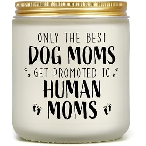 New Mom Gifts for Pregnant Women, Funny Dog Mom Pregnancy Gift for Expecting Mom, Mother to be Gift for First Time Moms, Congrats on Pregnancy Present for Wife Friend Sister, Lavender Scented Candle Cover