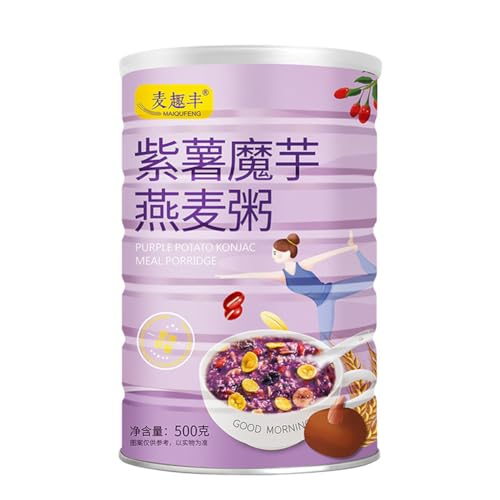 山芋の煮物 トウモロコシの煮物 紫芋オートミール 桂花奇亜種薯粉 トウモロコシペースト 薯粉 栄養代替朝食粥 インスタントで満腹代食粉を抽出し 養生インスタント粥 中国デザート菓子中国特産 (1缶, 紫芋オートミール)