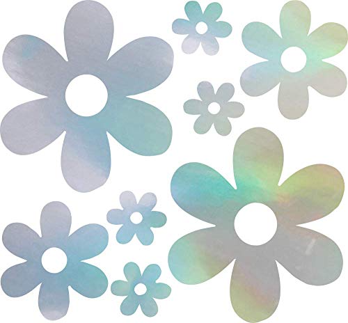 Image of Groovy Daisy Flower (Hologram) (Set of 2) Premium Waterproof Vinyl Decal Stickers for Laptop Phone Accessory Helmet Car Window Bumper Mug Tuber Cup Door Wall Decoration