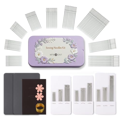 HTVRONT 106 PCS Sewing Needles Large Eye Hand Sewing, 9