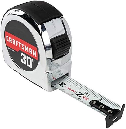 CRAFTSMAN Tape Measure, Chrome Classic, 30-Foot (CMHT37330S)