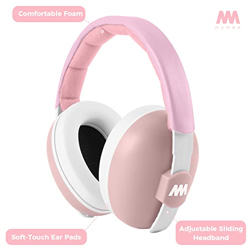 Image of mumba Baby Ear Protection Noise Cancelling Headphones for Babies and Toddlers Baby Earmuffs - Ages 3-24+ Months