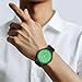 FIZILI Mens Watches Ultra-Thin Minimalist Waterproof-Fashion Wrist Watch for Men Unisex Dress with Leather Band Black Leather Band Dark Green Face Silver Hand