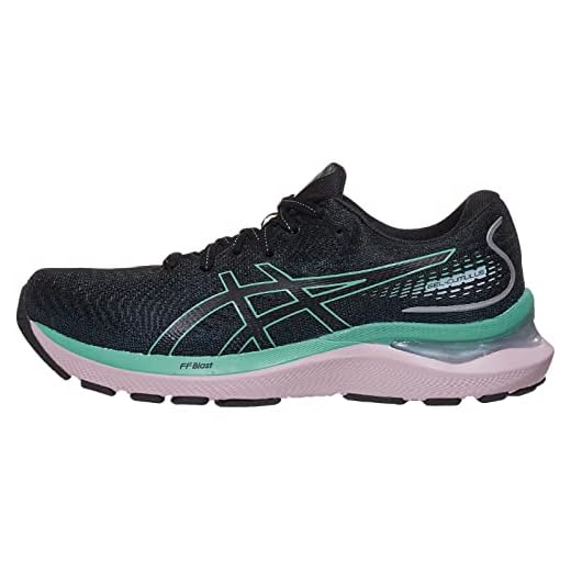 ASICS Women's Gel-Cumulus 24 Running Shoes, 12, Black/SAGE