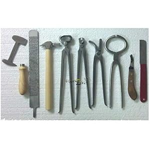 Horse Farrier Tool Kit Grooming 9 Pieces Complete Tools Kit