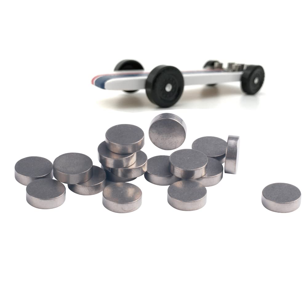 MUUNN Cylindrical Tungsten Weights for Pinewood Cars Derby,Bring Your Car to The 5 oz Limit and Make The Faster Pine Derby Car,10-Pack (3/16OZ(Pack of 10))