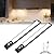 Mpotmiy Under Cabinet Lights with Digital Display,52 LED Rechargeable Motion Sensor Light Indoor,3 Color Temperatures, Magnetic Dimmable Closet Lights, Under Counter Light for Kitchen, Stairs,2-Pack