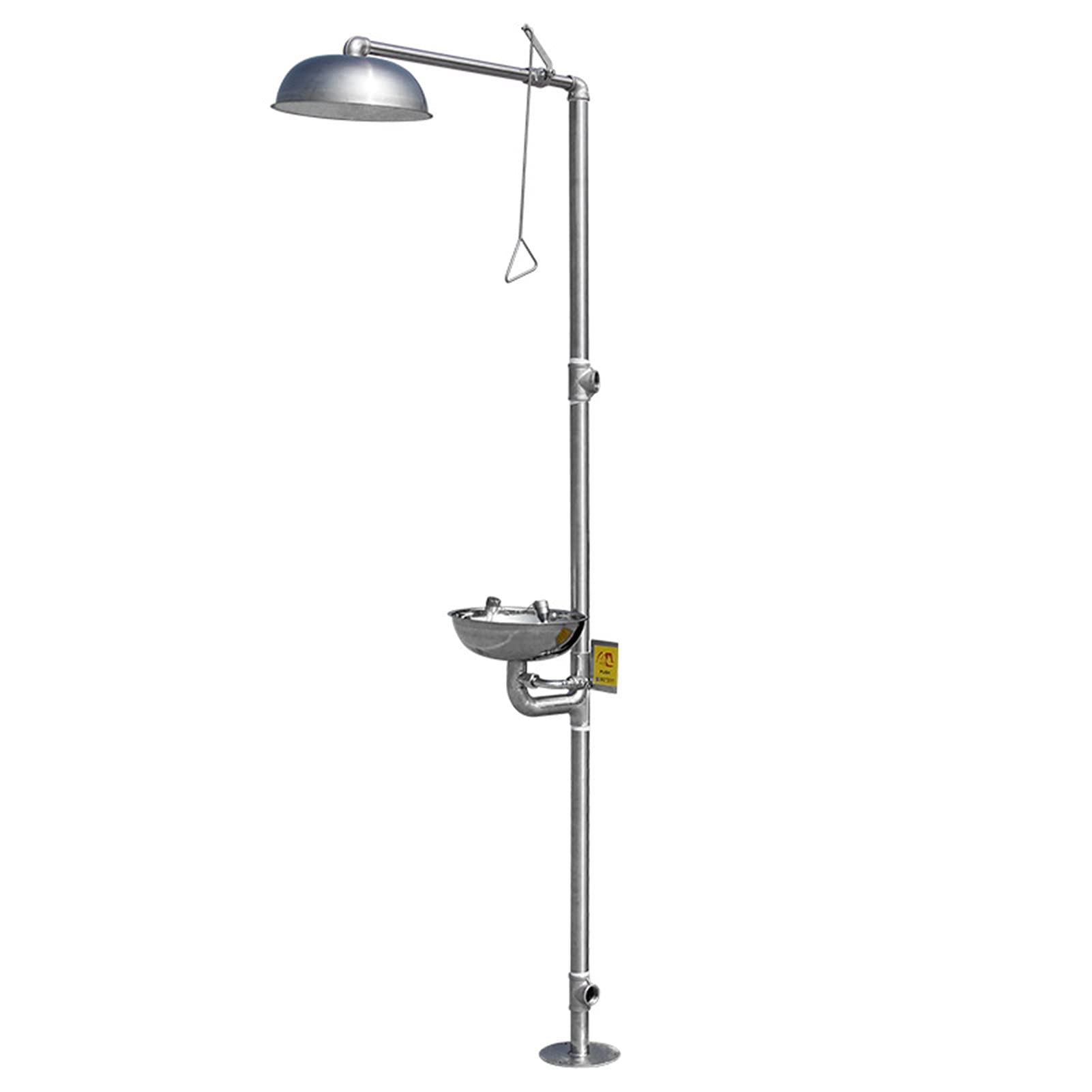 Station de lavage oculaire d'urgence anticorrosion avec fixation pour lavabo