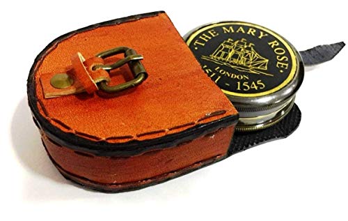 Brújula de Latón con Estuche de Cuero miniatura 1