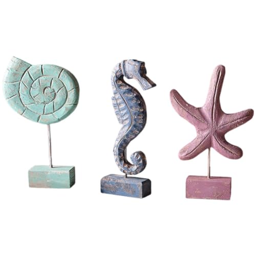 Figurines en bois étoile de mer pour votre déco de table maison de plage - 2