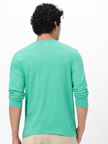 Image of Urbano Fashion Men's Solid Henley Neck Slim Fit Full Sleeve Cotton T-Shirt