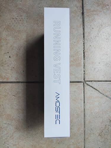 Foto von AMOSTEC Laufweste Handytasche Joggen Handyhalterung, Original Reflektorweste Laufgürtel mit Reißverschluss, 500ml Wasserflasche, Leicht & Wasserfest für Laufen, Fahrrad, Fitness, Herren & Damen