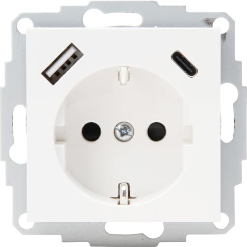 Prise avec contact de protection charge rapide USB A C 3A Kopp HK07
