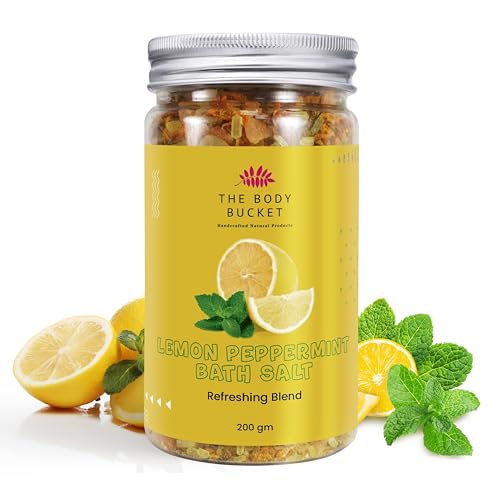 The Body Bucket Bath Salts-Pack of 3 | Combo of Lavender, Rose and Lemon Peppermint | Made with Pure and Natural Ingredients | For Soothing and Relaxion Bath | 200gms each - Image 7