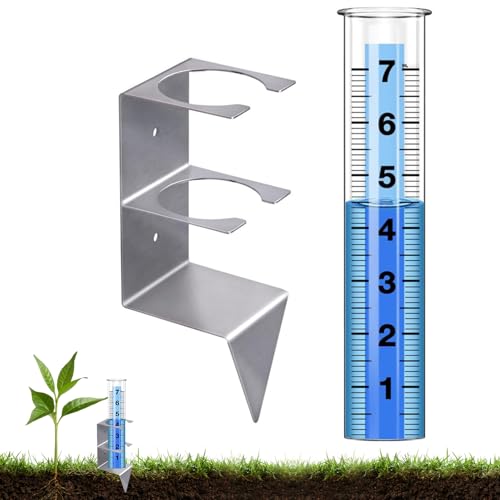 Pluviómetro - Diseño de Pila portátil con diseño Digital de 8,38 Pulgadas Reutilizable | Herramienta a Prueba de heladas para jardín, césped, Patio, Patio, Seguimiento del Clima al Aire Libre