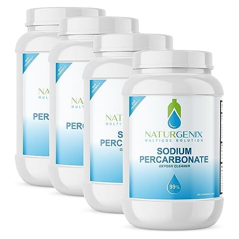 Naturgenix Sodium Percarbonate, Oxygen Bleach (36-lbs) Multi-use Oxygen Bleach for Laundry, Dishwasher, Deodorizing, Stain Removal and More, Sodium Percarbonate Powder 99% Purity Cover