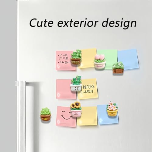 Set 21 imanes de plantas en mini maceta para refrigerador miniatura 3