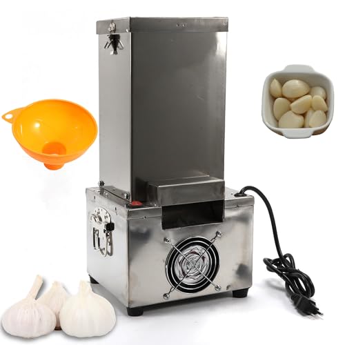 INTSUPERMAI Electric Garlic Peeling Machine, Yield of Peeled Garlic 55Ibs/h, 110V Dried Garlic Peeling Machine for Household, Commercial