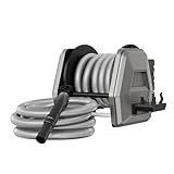 Giraffe Tools Vacuum Hose Reel with 30ft Extension Retractable Hose, 1-1/4'' Wall Mount Vacuum Replaceable Hose Suitable for 32mm Wet Dry Vacuums Cleaner