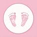 Produktbild Ambiente Luxury Paper Products 40 Servietten Rosa Baby Mädchen Shower Füße Geburt Taufe Tischdeko Serviettendeko Party Gedeckter Tisch